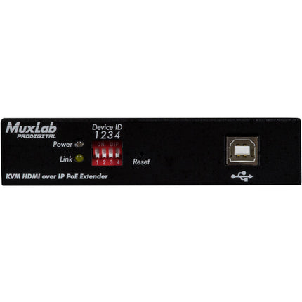 MuxLab UHD 4K Transmisor Extensor KVM HDMI sobre IP PoE 4K60 HDR 100 m