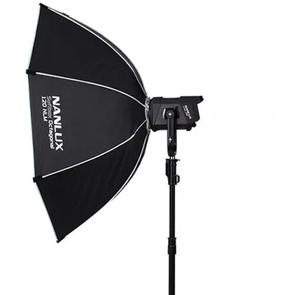 Nanlux Octagonal Softbox 59 Pulgadas Interior Plateado con Filtro y Parrilla