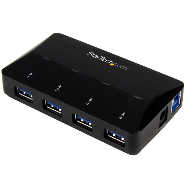 StarTech Hub USB 3.2 Gen 1 Negro 4 Puertos 2.4A Carga Rápida