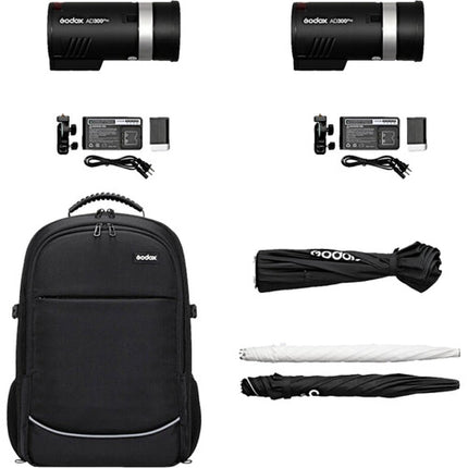 Godox AD300Pro Kit de Iluminación 2 Luces 300Ws Octa Softbox y Mochila