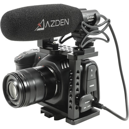 Azden SGM-250MX Micrófono Shotgun Mini-XLR con Cable 33cm y Shockmount