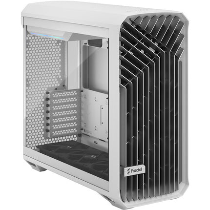 Fractal Design Torrent Caja Mid Tower con Panel Lateral de Vidrio Templado Soporta Radiadores de 16.5 Pulgadas y Tarjetas Gráficas de 18.1 Pulgadas Blanca