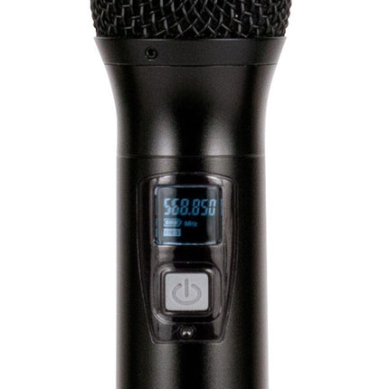 American DJ WM-419 Sistema de Micrófono Inalámbrico de Mano UHF 4 Canales 300' Alcance