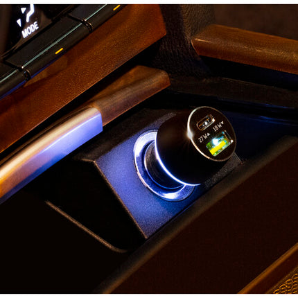 Xcellon Cargador de Coche Dual USB PD 45W con 27W Tipo C y 18W Tipo A
