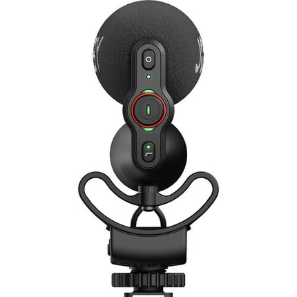 JOBY Wavo PRO DS Micrófono Shotgun para Cámara con Batería 60H USB y TRS