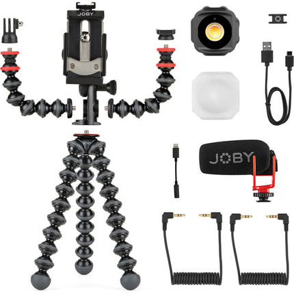 JOBY GorillaPod Advanced Kit Vlogging Soporte Smartphone Micrófono LED