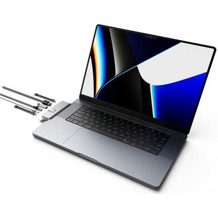 HYPER DUO PRO 7 en 2 Hub USB-C Plata 100W Thunderbolt 4 HDMI