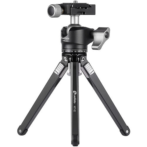 Leofoto MT-02 Mini Trípode de Mesa con Cabezal Bola Arca LH-25 3.8" 11 lb