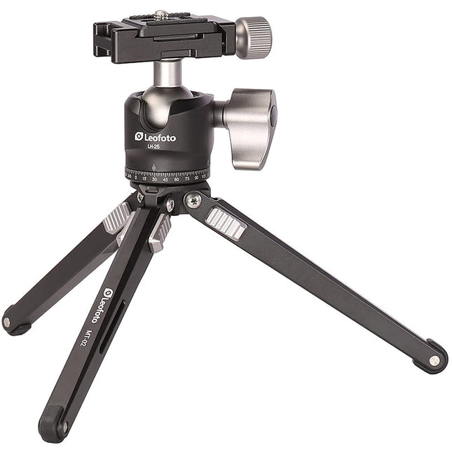 Leofoto MT-02 Mini Trípode de Mesa con Cabezal Bola Arca LH-25 3.8" 11 lb