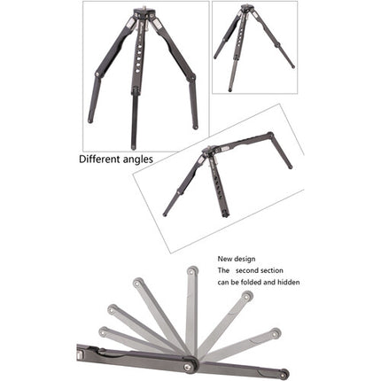 Leofoto MT-03 spider trípode de mesa altura 7.3 in carga 11 lb