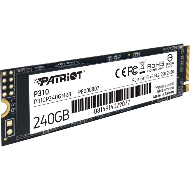 Patriot P310 SSD M.2 PCIe 3.0 240GB 2280 1700MB/s Lectura
