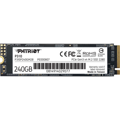 Patriot P310 SSD M.2 PCIe 3.0 240GB 2280 1700MB/s Lectura