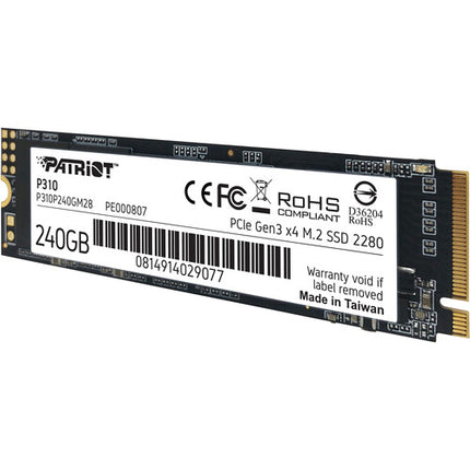 Patriot P310 SSD M.2 PCIe 3.0 240GB 2280 1700MB/s Lectura