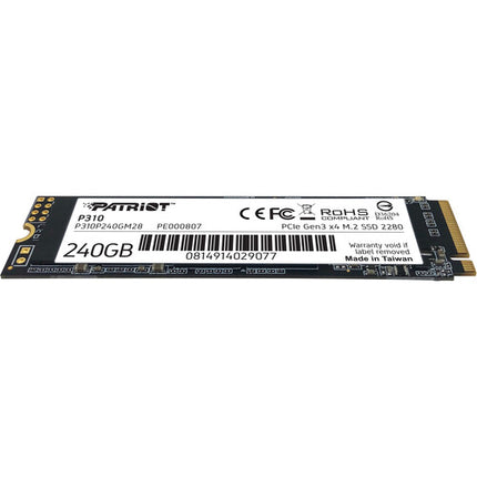 Patriot P310 SSD M.2 PCIe 3.0 240GB 2280 1700MB/s Lectura
