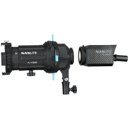 Soporte proyector Nanlite Forza 60 y 60B luz LED ángulo 36° con 4 gobos y filtro gel