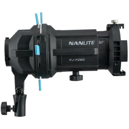 Soporte proyector Nanlite Forza 60 y 60B luz LED ángulo 36° con 4 gobos y filtro gel