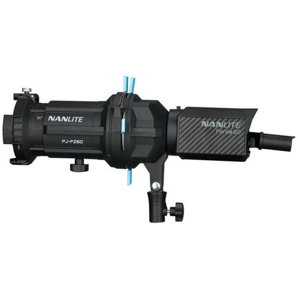 Soporte proyector Nanlite Forza 60 y 60B luz LED ángulo 36° con 4 gobos y filtro gel