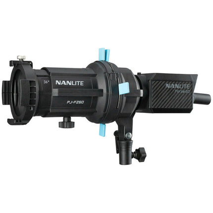 Soporte proyector Nanlite Forza 60 y 60B luz LED ángulo 36° con 4 gobos y filtro gel