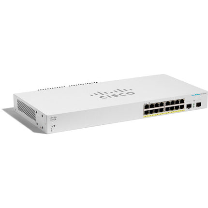 Cisco CBS220-16P-2G Switch de Red Gestionado 16 Puertos PoE 130W y 2 SFP