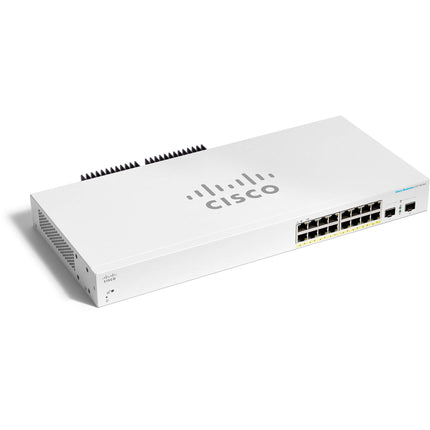 Cisco CBS220-16P-2G Switch de Red Gestionado 16 Puertos PoE 130W y 2 SFP