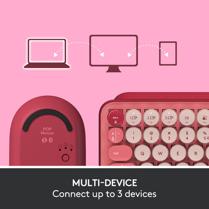 Logitech Wireless POP Teclado Mecánico y Ratón Silencioso Bluetooth