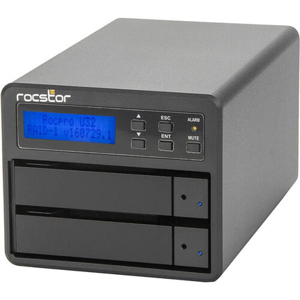 Rocstor Rocpro U33 Desktop RAID 32TB 2-Bay USB-C 7200 rpm HDD