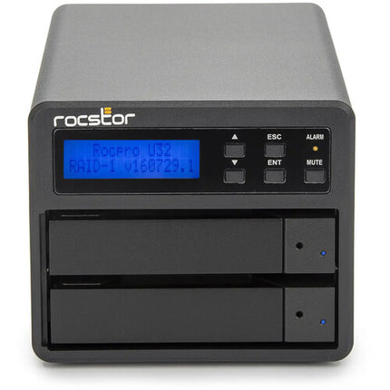 Rocstor Rocpro U33 Desktop RAID 32TB 2-Bay USB-C 7200 rpm HDD