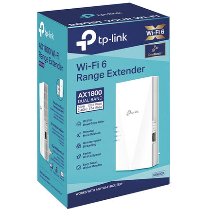 TP-Link RE600X AX1800 Extensor de Red Wi-Fi 6 Dual Band 1775 Mb/s Gigabit