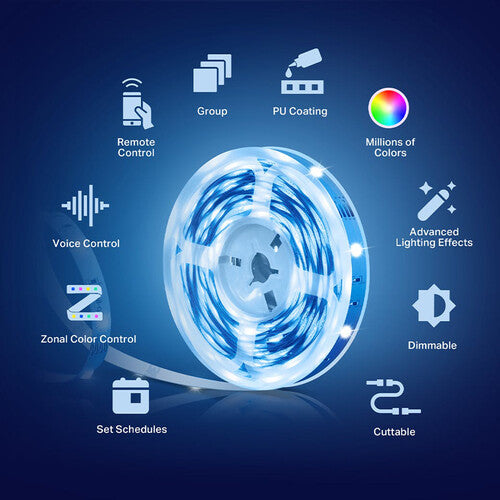 TP-Link KL420L5 Tira LED Inteligente 16.4 pies 16 Millones Colores Dimmable