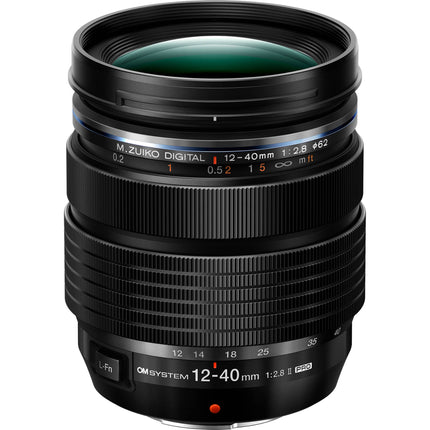 OM SYSTEM M.Zuiko Digital ED 12-40mm f2.8 PRO II Lente para Micro Cuatro Tercios con Distancia Focal 24-80mm y Enfoque Rápido MSC