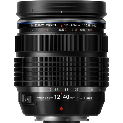 OM SYSTEM M.Zuiko Digital ED 12-40mm f2.8 PRO II Lente para Micro Cuatro Tercios con Distancia Focal 24-80mm y Enfoque Rápido MSC