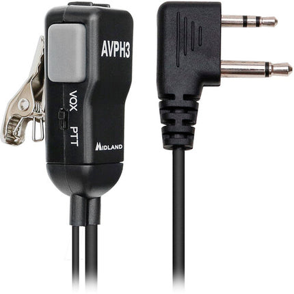 Midland AVP-H3 Auriculares de Vigilancia In-Ear con VOX y PTT