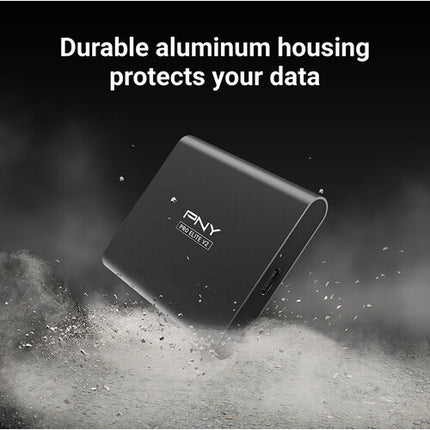 PNY 1TB Pro Elite V2 SSD portátil USB Tipo-C 1100 MB/s aluminio