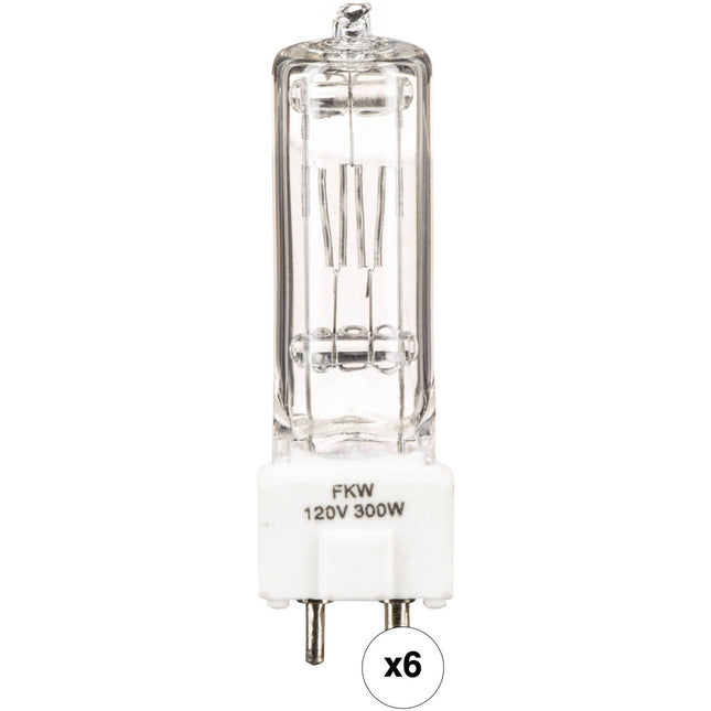 Impact FKW Lámpara Halógena 300W 120V Pack 6 para Iluminación
