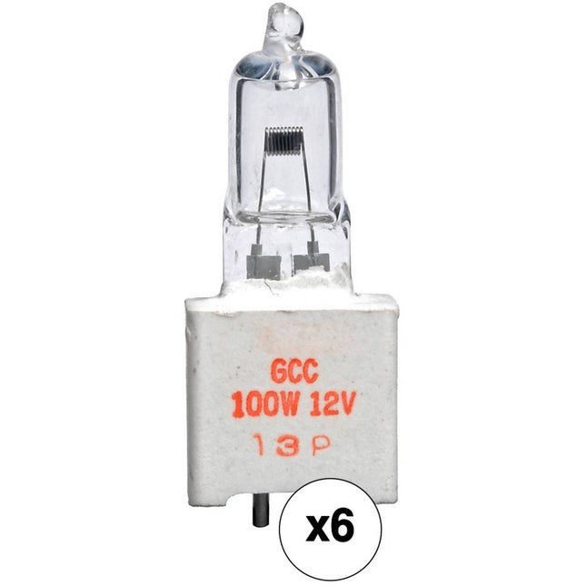 Impact GCC Lampara Halogena 100W 12V 3300K 200 Horas 6 Unidades