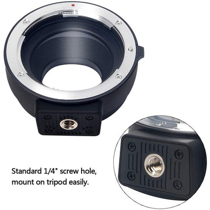 Meike MK-C-AF4 Adaptador Autofocus EF a EOS M con Comunicación Electrónica y Rosca para Trípode