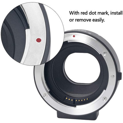 Meike MK-C-AF4 Adaptador Autofocus EF a EOS M con Comunicación Electrónica y Rosca para Trípode