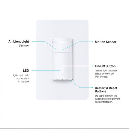 TP-Link KS200M Interruptor de Luz Inteligente Wi-Fi con Sensor de Movimiento y Detección Ambiental