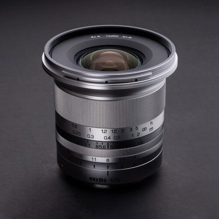 NiSi 15mm f/4 Sunstar ASPH Objetivo Full Frame para Canon RF Plata incluye tapas y garantía