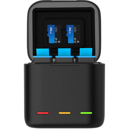 TELESIN Cargador y Caja para Baterías GoPro HERO9 3 Canales 2.5h
