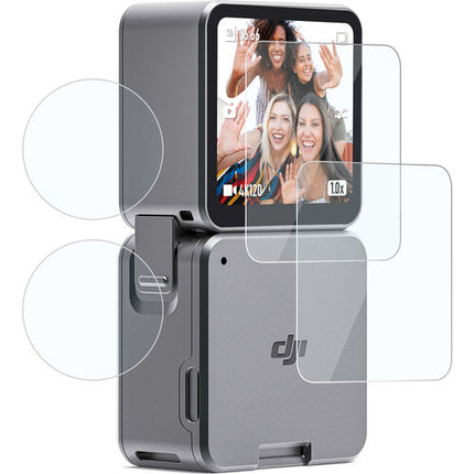 TELESIN Power Combo Protector para DJI Action 2 con 2 láminas de lente y pantalla