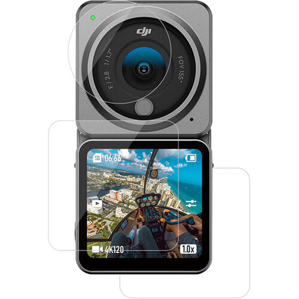TELESIN Protector de Pantalla y Lentes para DJI Action 2 2 Lentes 4 Pantallas