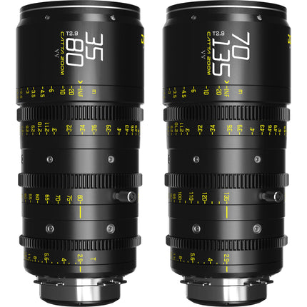 DZOFilm Catta Ace FF Lentes Zoom 35-80mm y 70-135mm T2.9 Kit Completo con Estuche de Seguridad