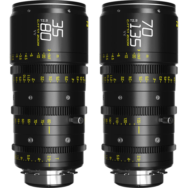 DZOFilm Catta Ace FF Lentes Zoom 35-80mm y 70-135mm T2.9 Kit Completo con Estuche de Seguridad