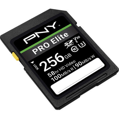 PNY 256GB PRO Elite Tarjeta de Memoria SDXC UHS-I 100 MB/s Lectura 90 MB/s Escritura