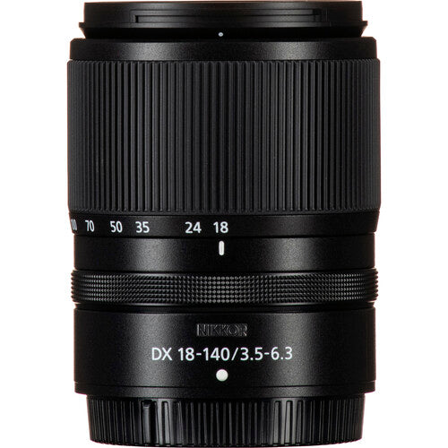 Nikon NIKKOR Z DX 18-140mm f3.5-6.3 VR Lente Z-Mount DX 27-210mm estabilizado con tapones
