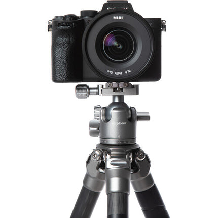Explorer Photo & Video EX-EXP Tripode de Fibra de Carbono 50.4 Pulgadas 35.3 lb con Monopie y Cabezal BX-33