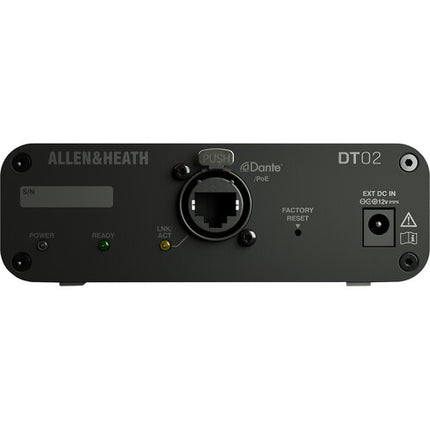 Allen & Heath DT02-M Interfaz de Salida Dante 48 kHz 96 kHz sin Fuente de Poder