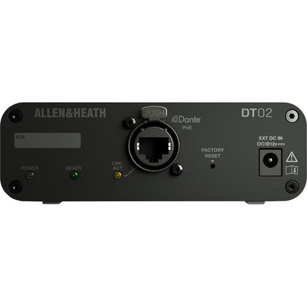 Allen & Heath DT02-X Interfaz de Salida Dante 96 kHz con Fuente de Alimentación