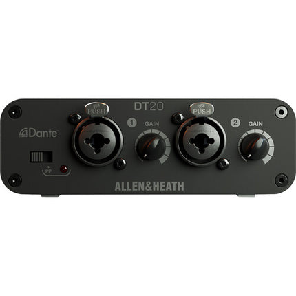Allen & Heath DT20-M Interfaz de Entrada Dante 48 kHz 2 Canales XLR Combo